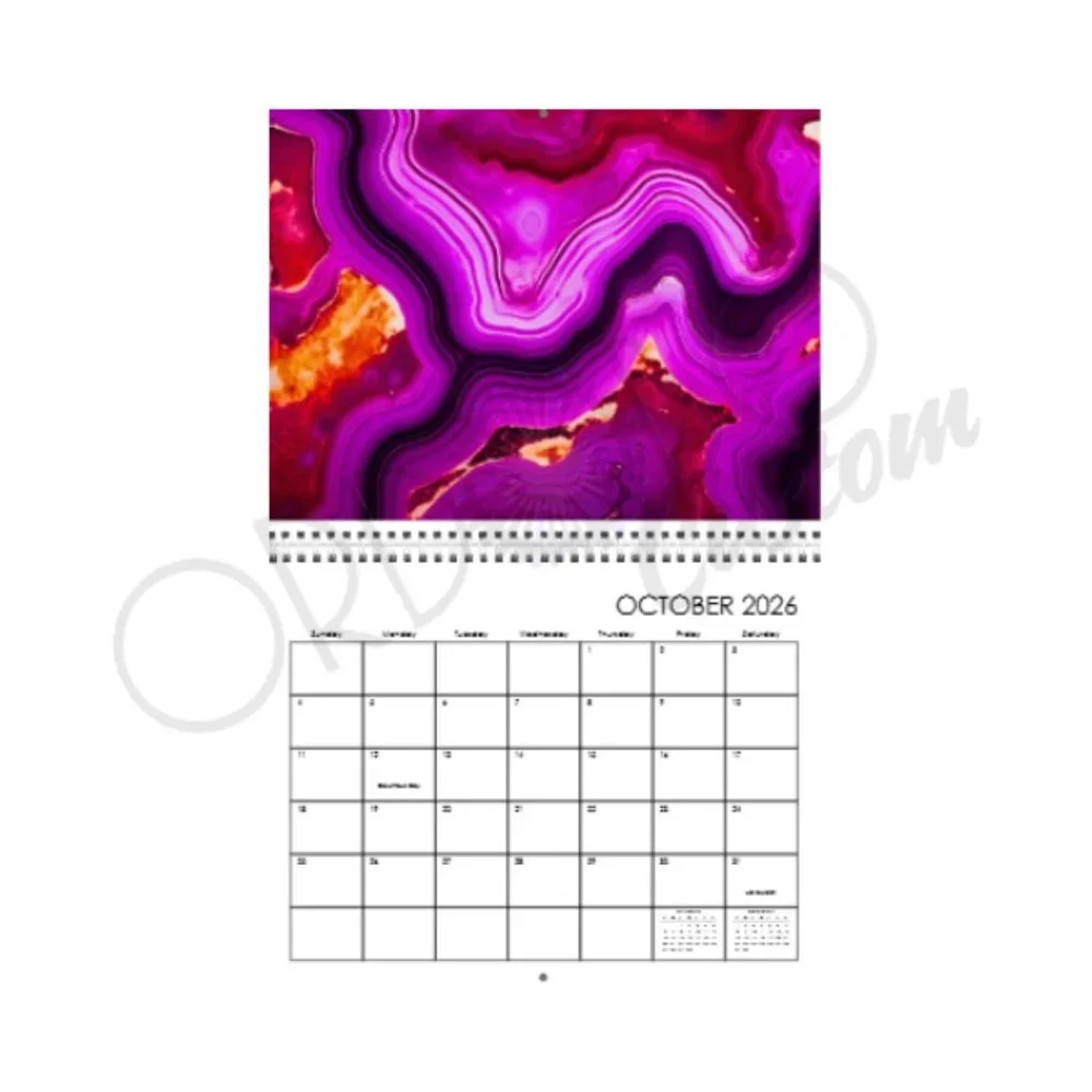 2026 Custom Geode Wall Calendar